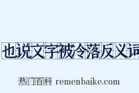 也说文字被冷落反义词是什么意思的图片